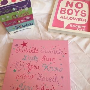 Room signs and jewelry box